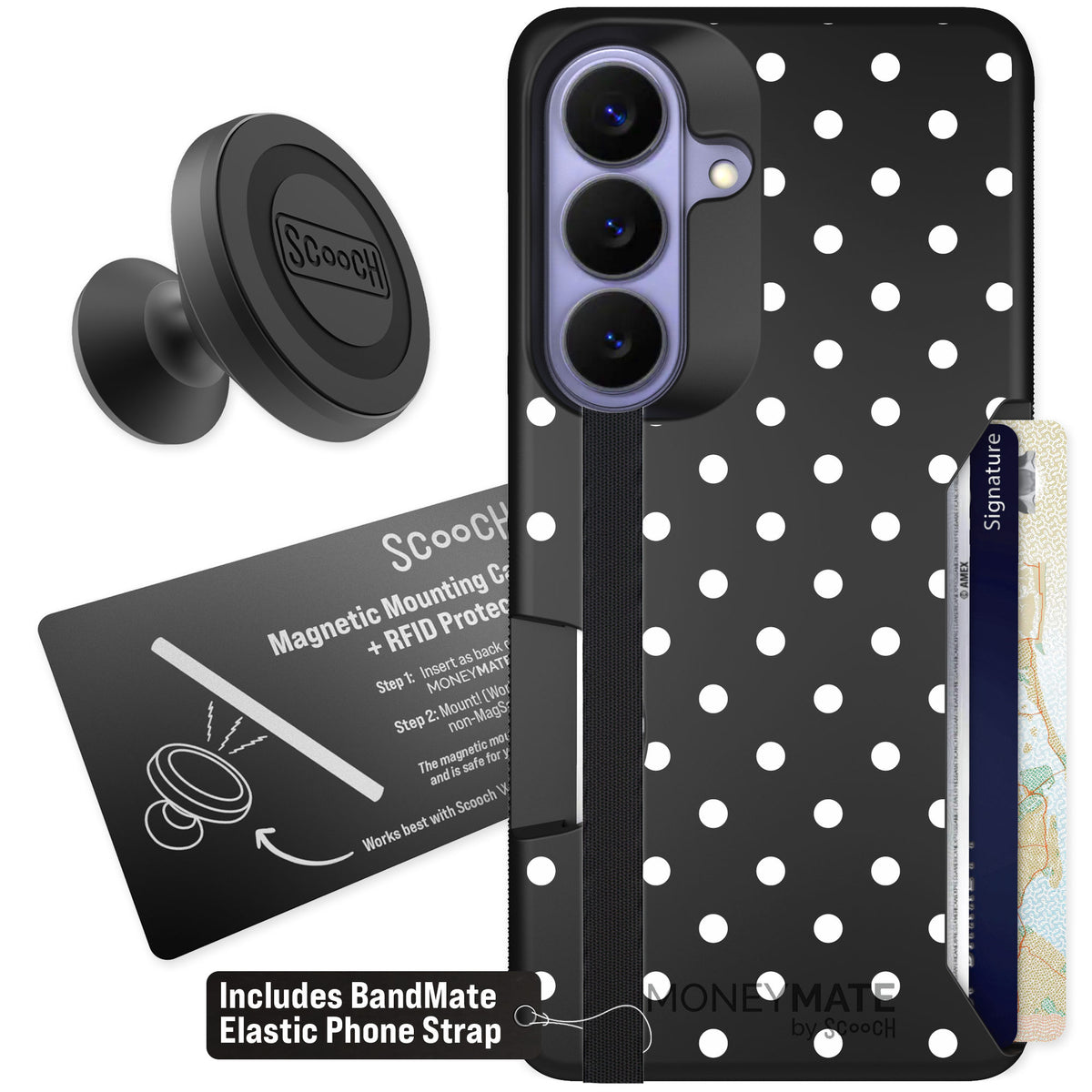 Scooch Moneymate Polka Dots for Galaxy S26 β Starter Bundle