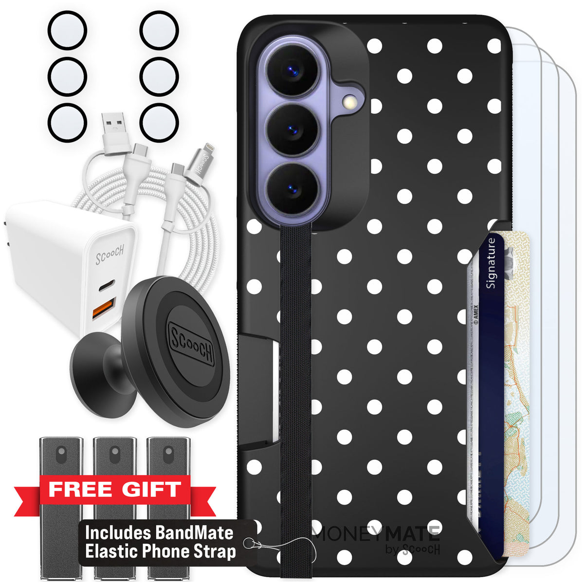 Scooch Moneymate Polka Dots for Galaxy S26 β Ultimate Bundle