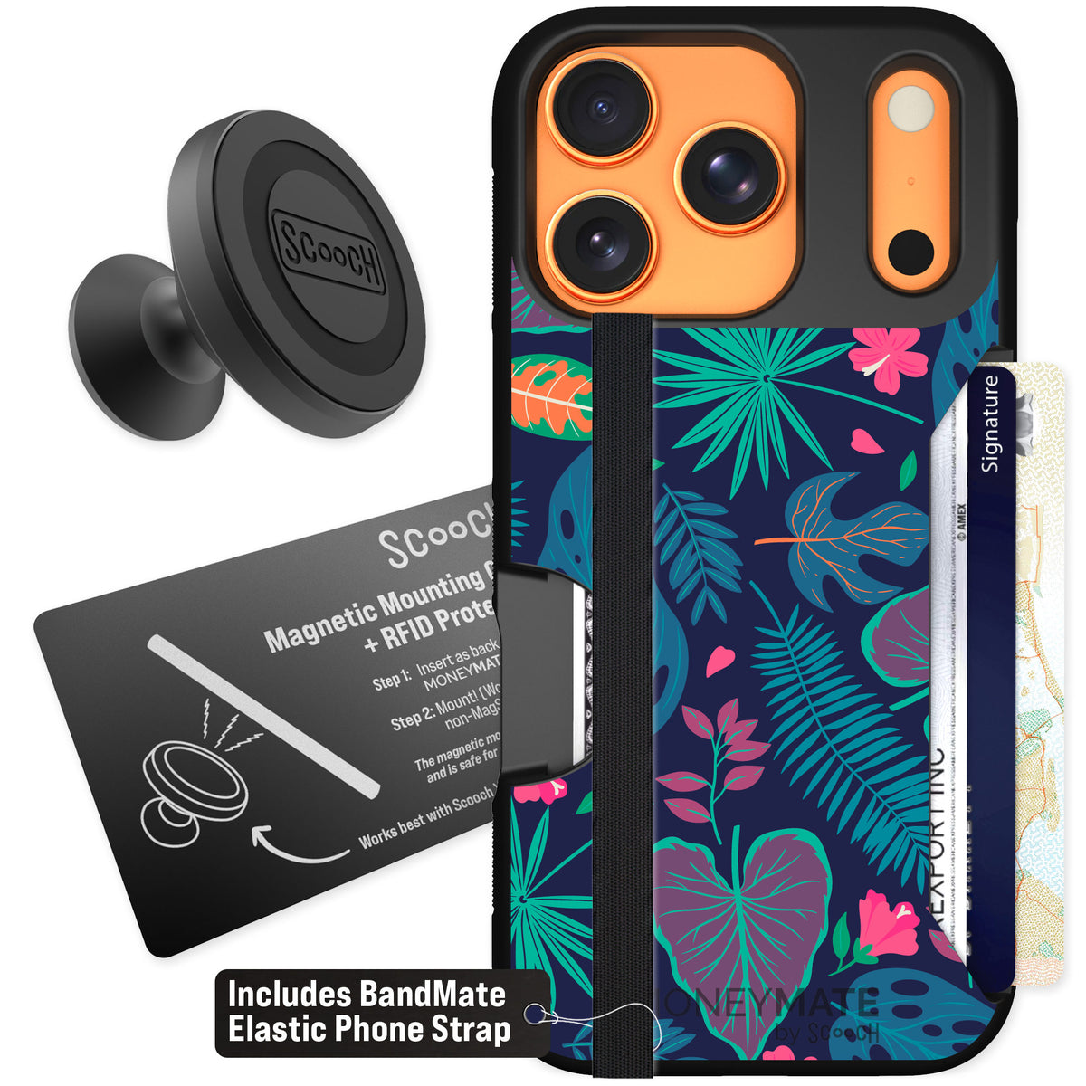 Scooch Moneymate Tropical Leaves for iPhone 17 Pro β Starter Bundle