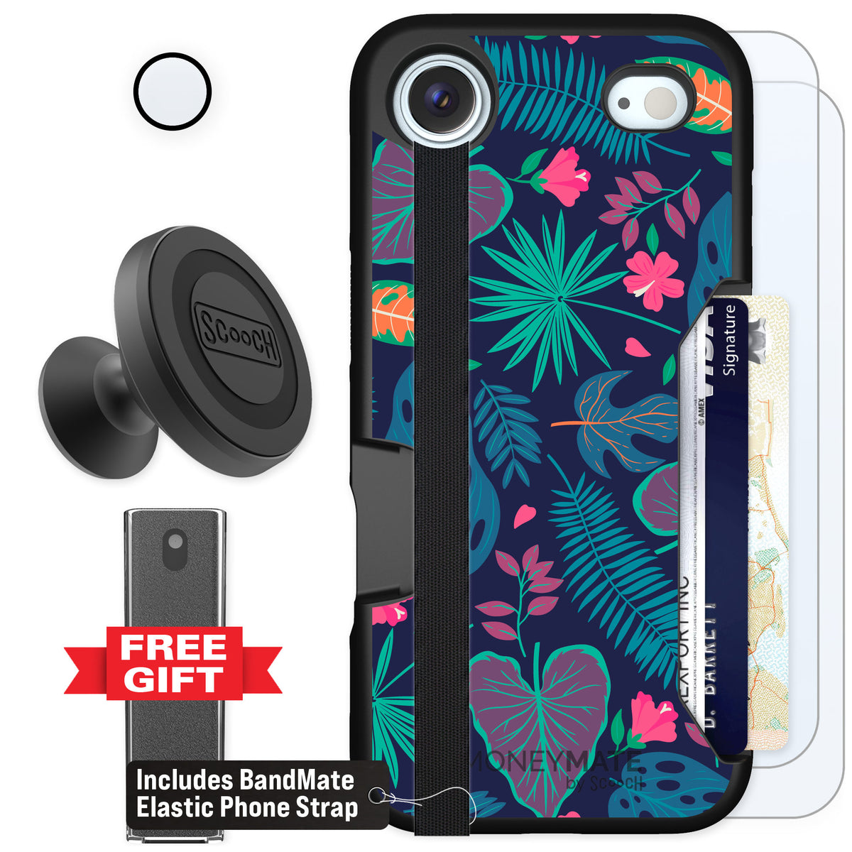 Scooch Moneymate Tropical Leaves for iPhone Air β Defender Bundle