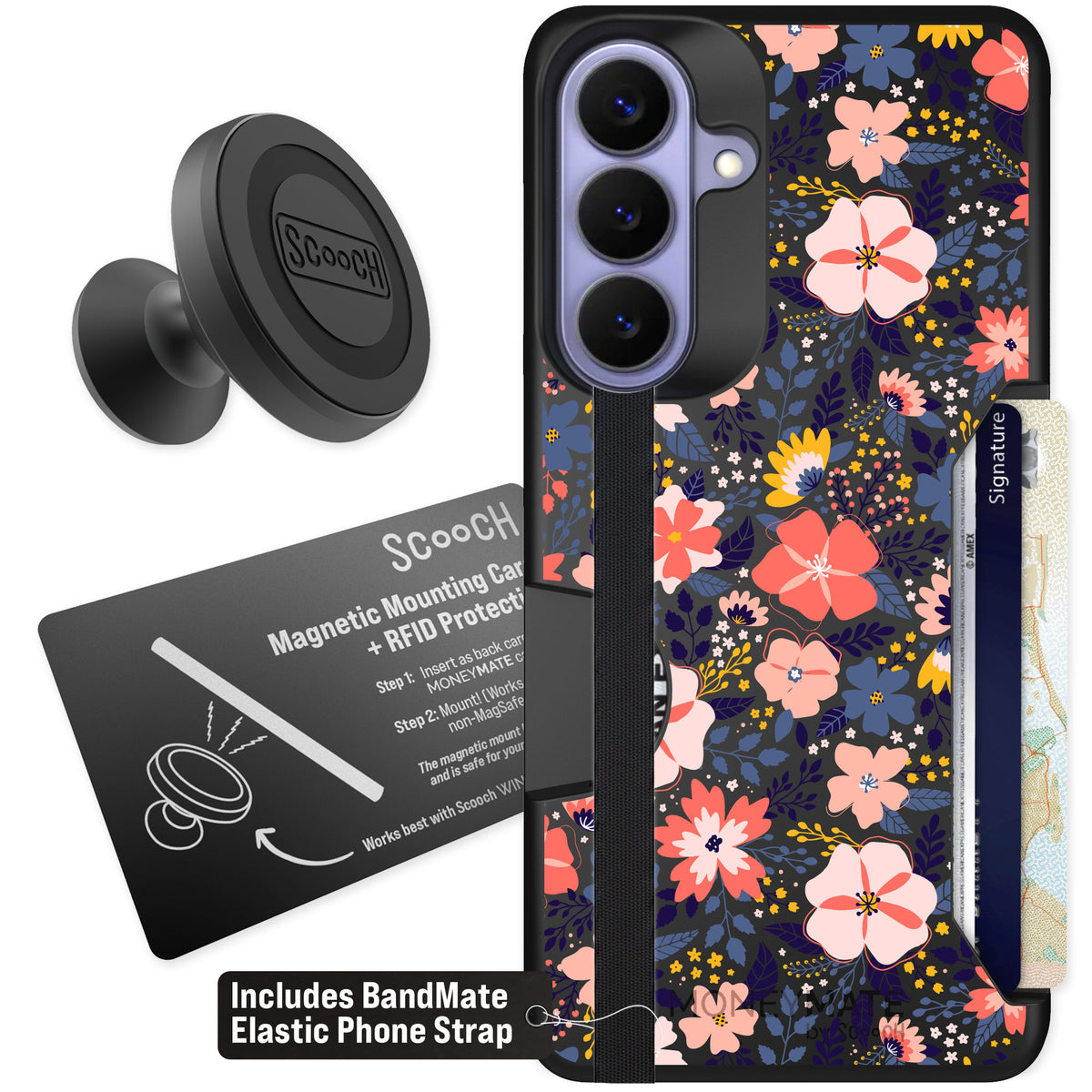 Scooch Moneymate Wildflowers for Galaxy S26+ — Starter Bundle