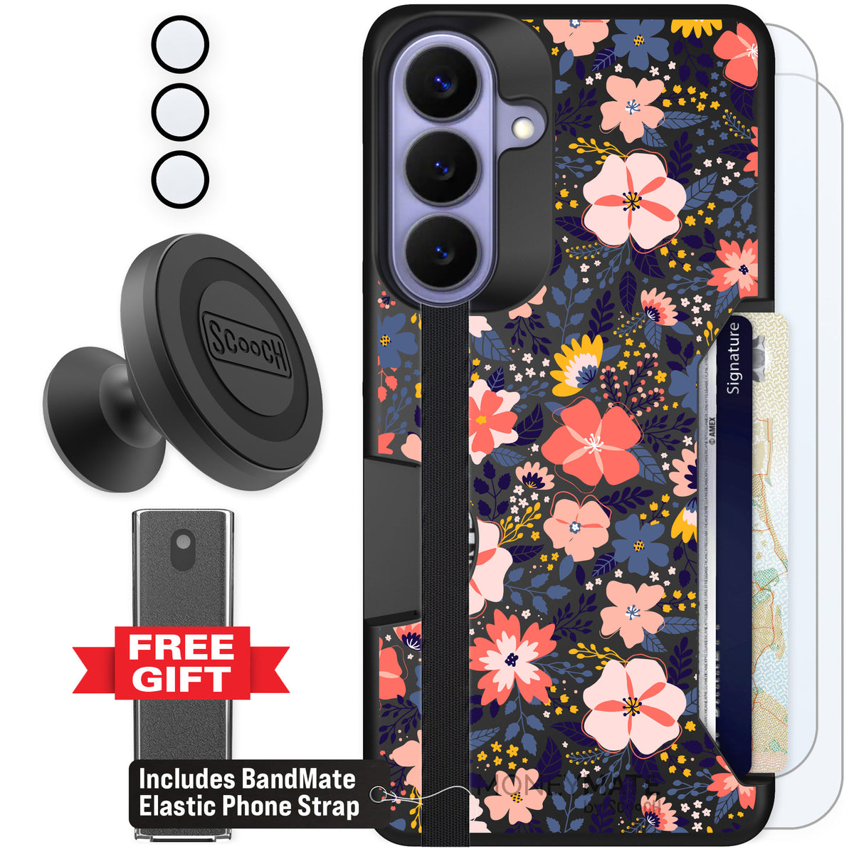 Scooch Moneymate Wildflowers for Galaxy S26+ — Defender Bundle