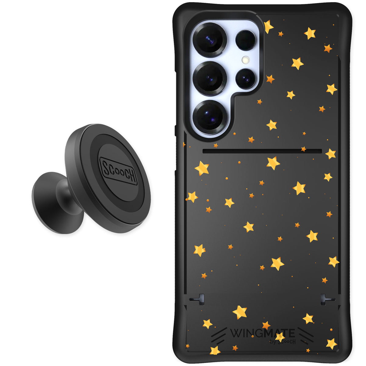 Scooch Wingmate Gold Stars for Galaxy S25 Ultra β Starter Bundle