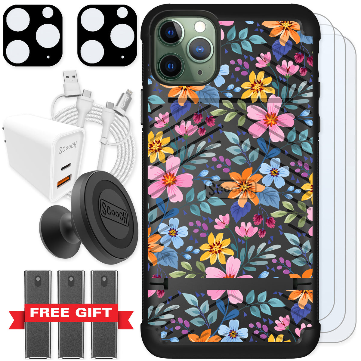 Scooch Wingmate Full Bloom for iPhone 11 Pro Max — Ultimate Bundle