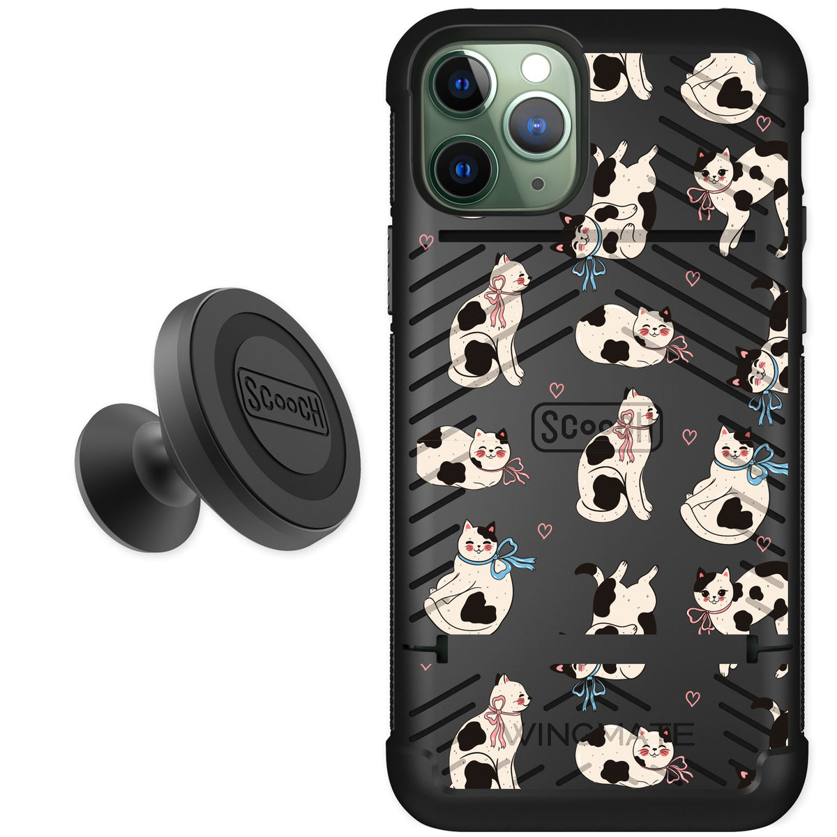 Scooch Wingmate Bow Kitties for iPhone 11 Pro — Starter Bundle