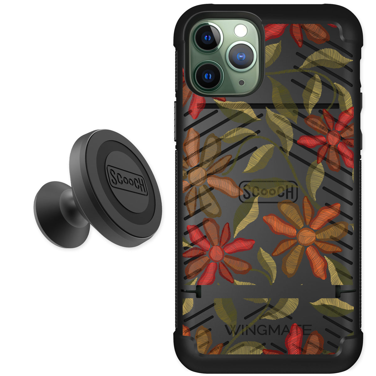 Scooch Wingmate Floral Tapestry for iPhone 11 Pro — Starter Bundle