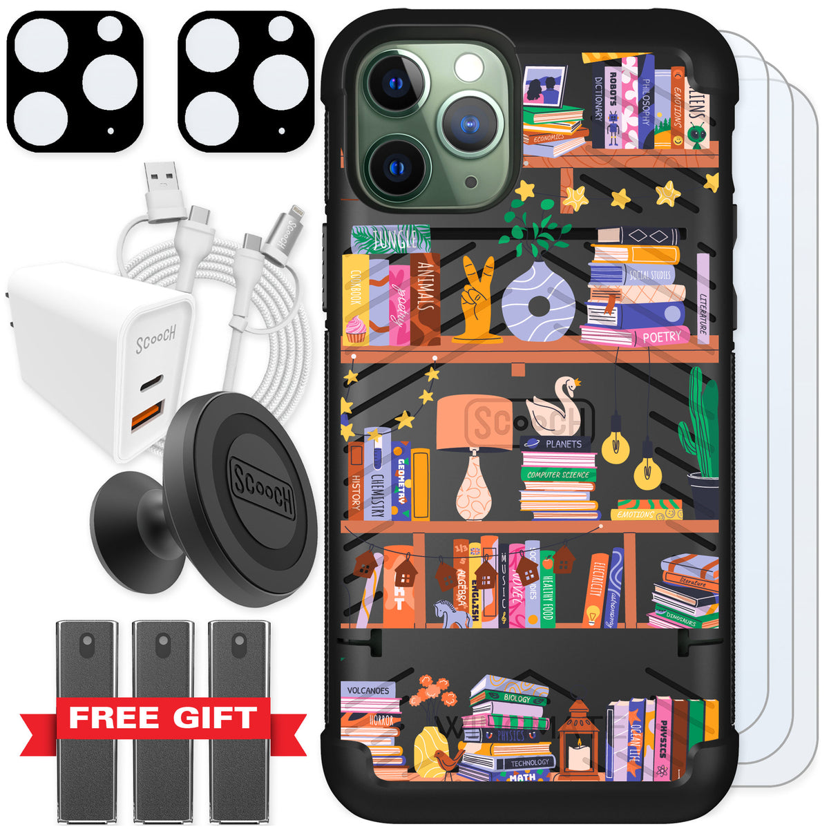 Scooch Wingmate Little Library for iPhone 11 Pro — Ultimate Bundle