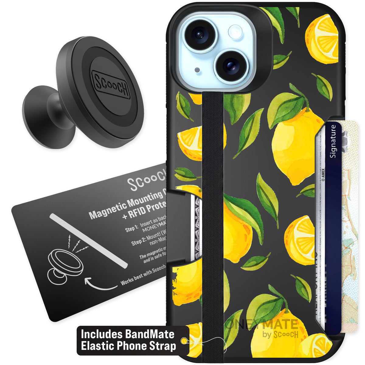 Scooch Moneymate Amalfi Lemons for iPhone 14 — Starter Bundle