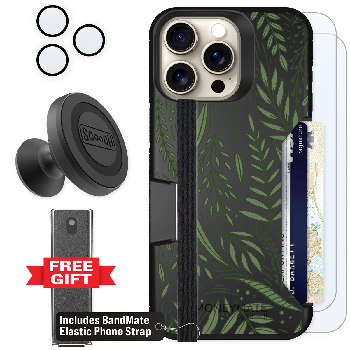 Scooch Moneymate Willow Garden for iPhone 15 Pro Max β Defender Bundle