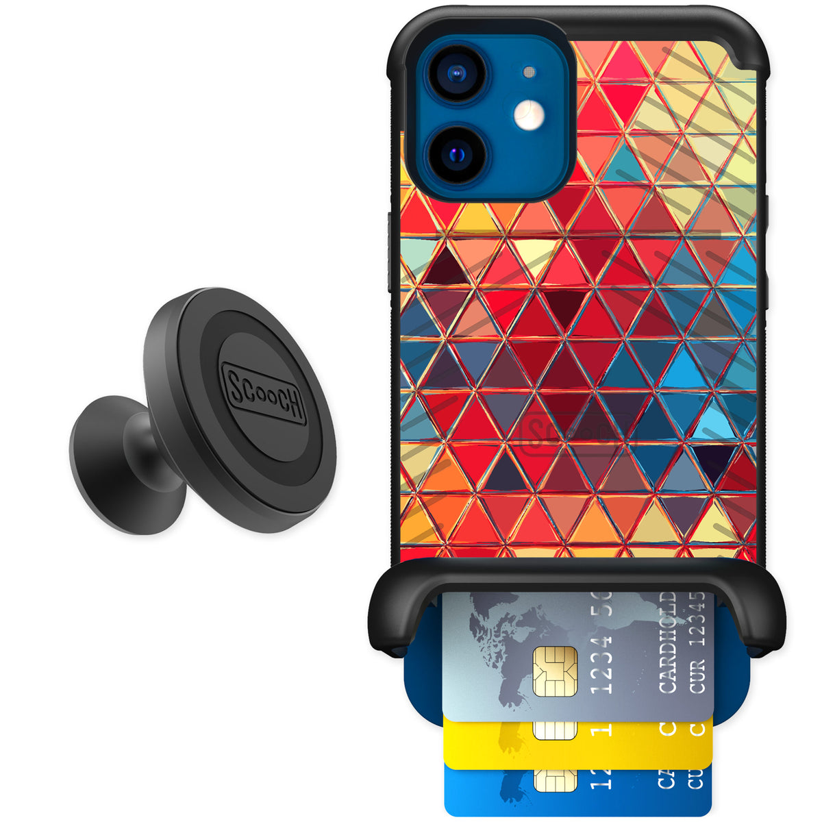 Scooch Wingmate Festive Glass for iPhone 12 — Starter Bundle