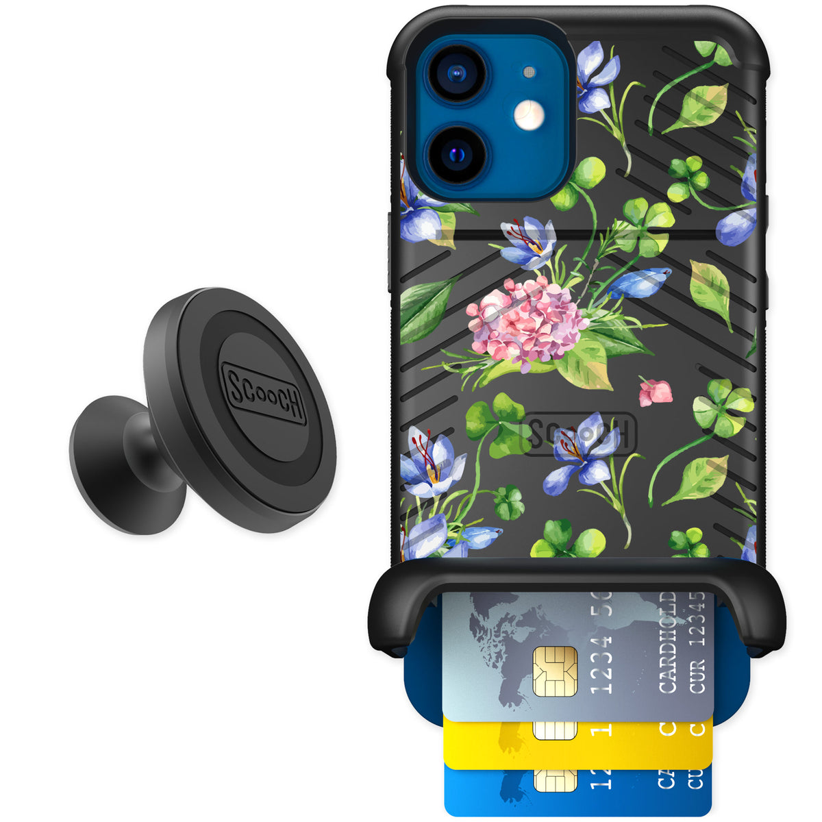 Scooch Wingmate Lucky Hydrangea for iPhone 12 — Starter Bundle