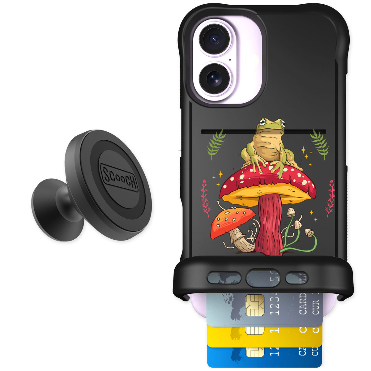 Scooch Wingmate Toadstool Frog for iPhone 17 — Starter Bundle