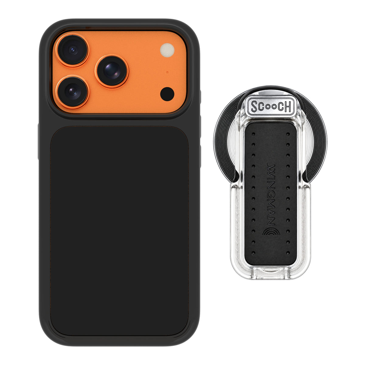 Scooch MagCase Black for iPhone 17 Pro — MagSafe Wingback Bundle - Clear