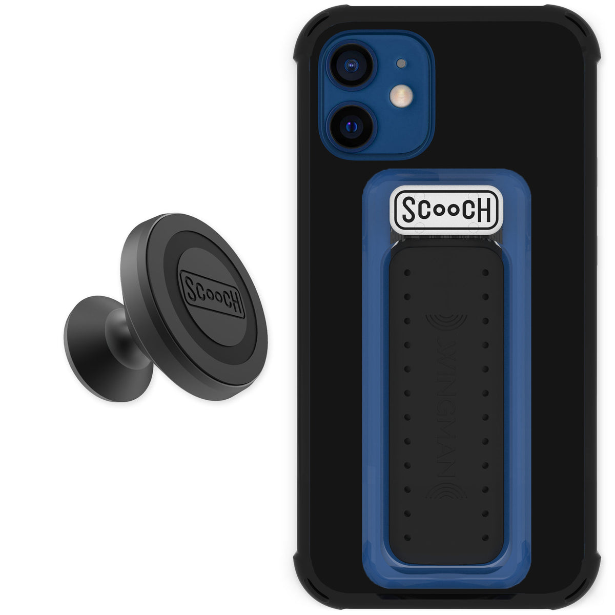 Scooch Wingman Black for iPhone 12 mini — Starter Bundle