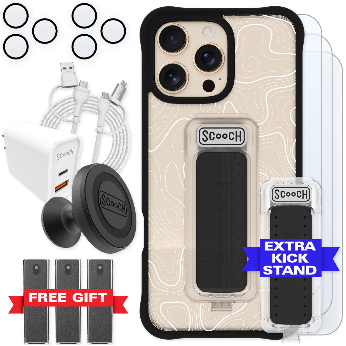 Scooch Wingman Topography for iPhone 16 Pro Max — Ultimate Bundle