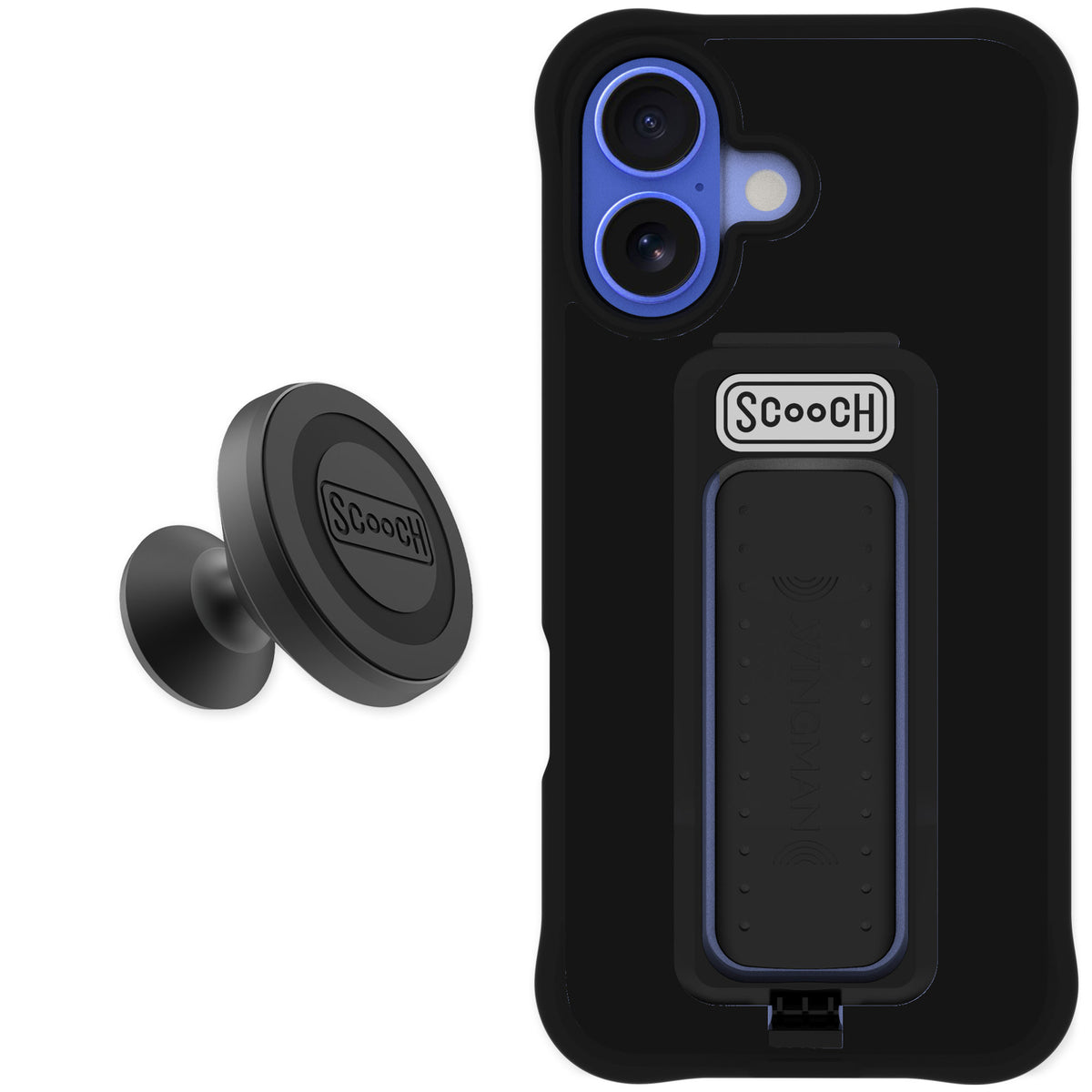 Scooch Wingman Black for iPhone 16 — Starter Bundle