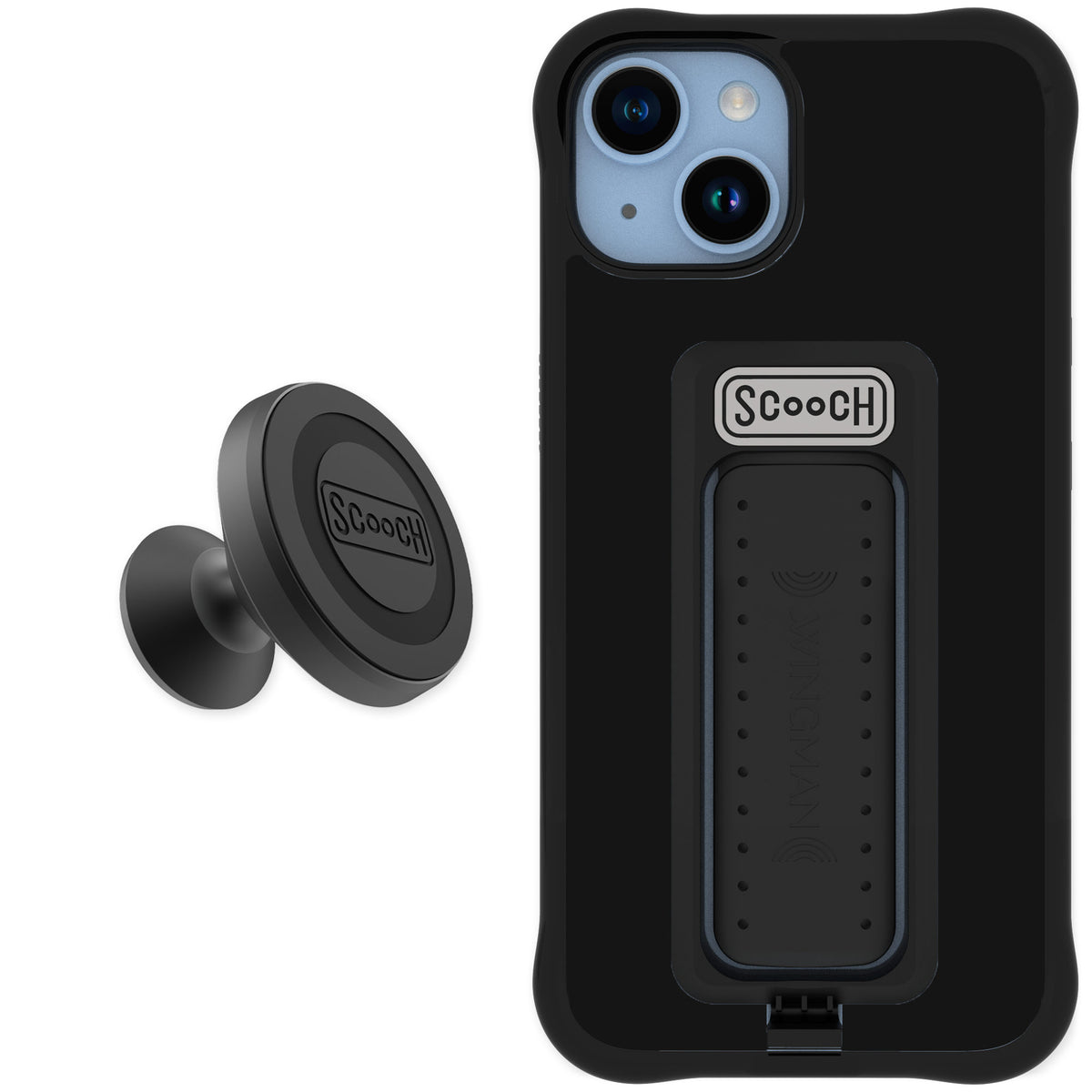 Scooch Wingman Black for iPhone 14 — Starter Bundle