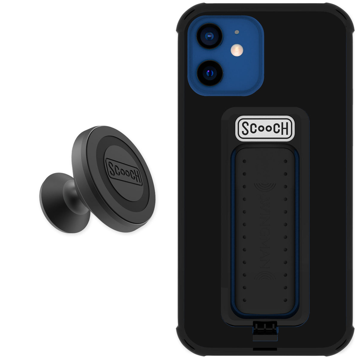 Scooch Wingman Black for iPhone 12 — Starter Bundle