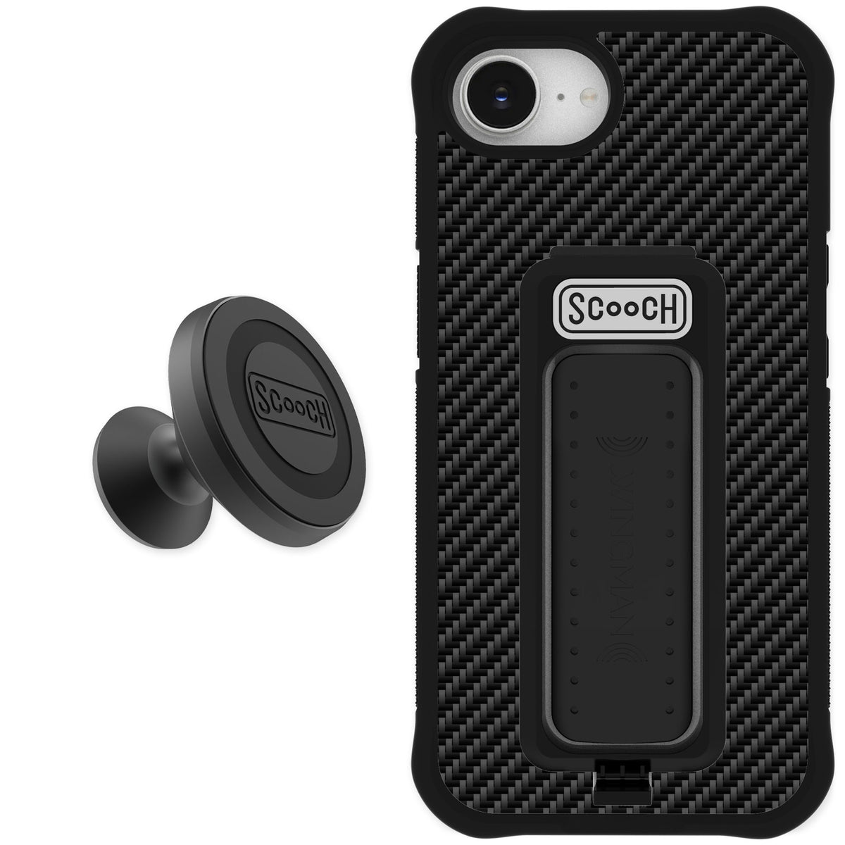 Scooch Wingman Carbon Fiber for iPhone 17e — Starter Bundle