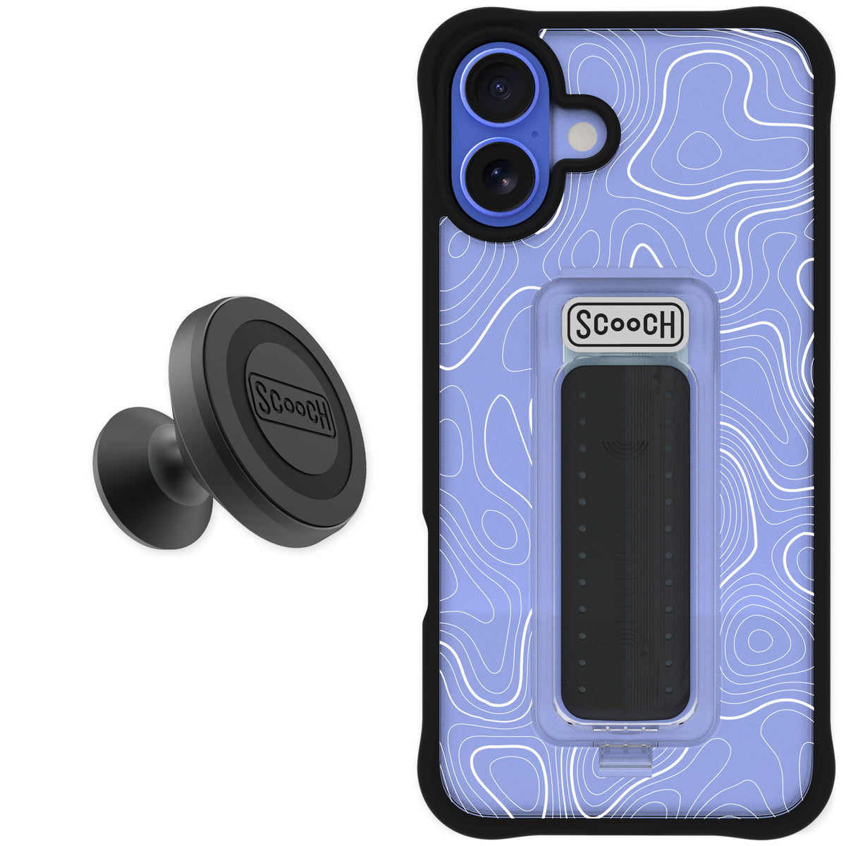 Scooch Wingman Topography for iPhone 16 Plus — Starter Bundle