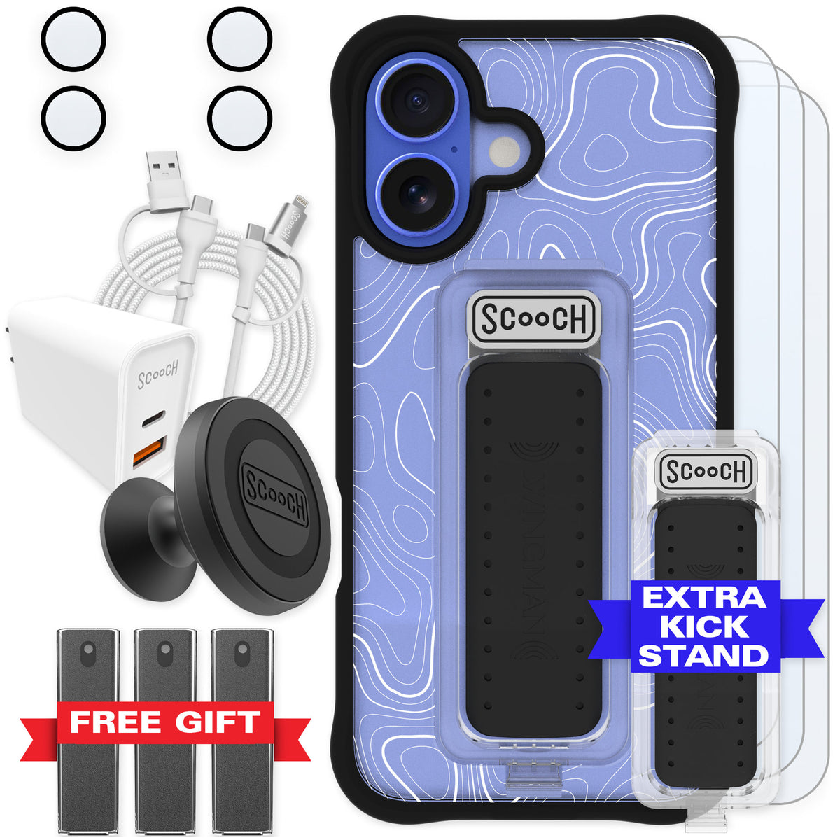 Scooch Wingman Topography for iPhone 16 — Ultimate Bundle