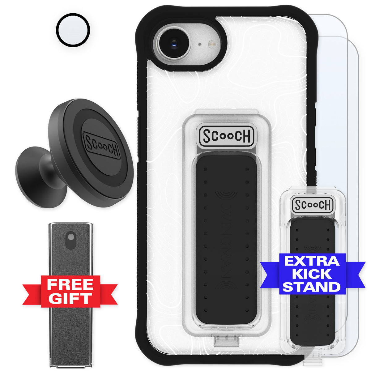 Scooch Wingman Topography for iPhone 16e — Defender Bundle