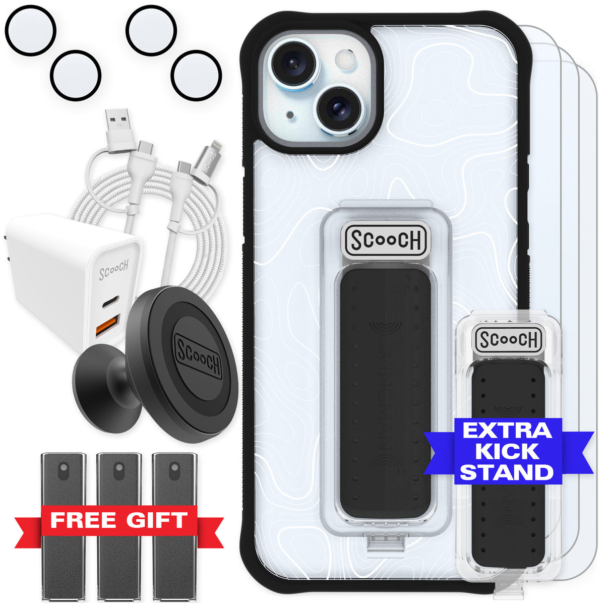 Scooch Wingman Topography for iPhone 14 Plus — Ultimate Bundle