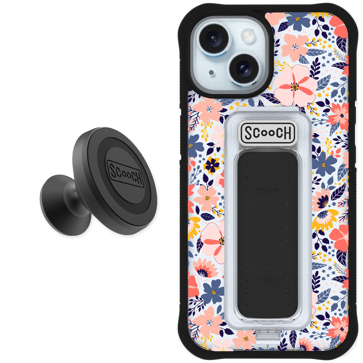 Scooch Wingman Wildflowers for iPhone 15 — Starter Bundle