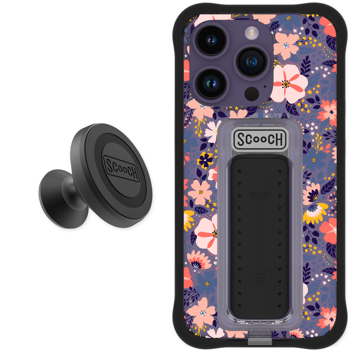 Scooch Wingman Wildflowers for iPhone 14 Pro — Starter Bundle