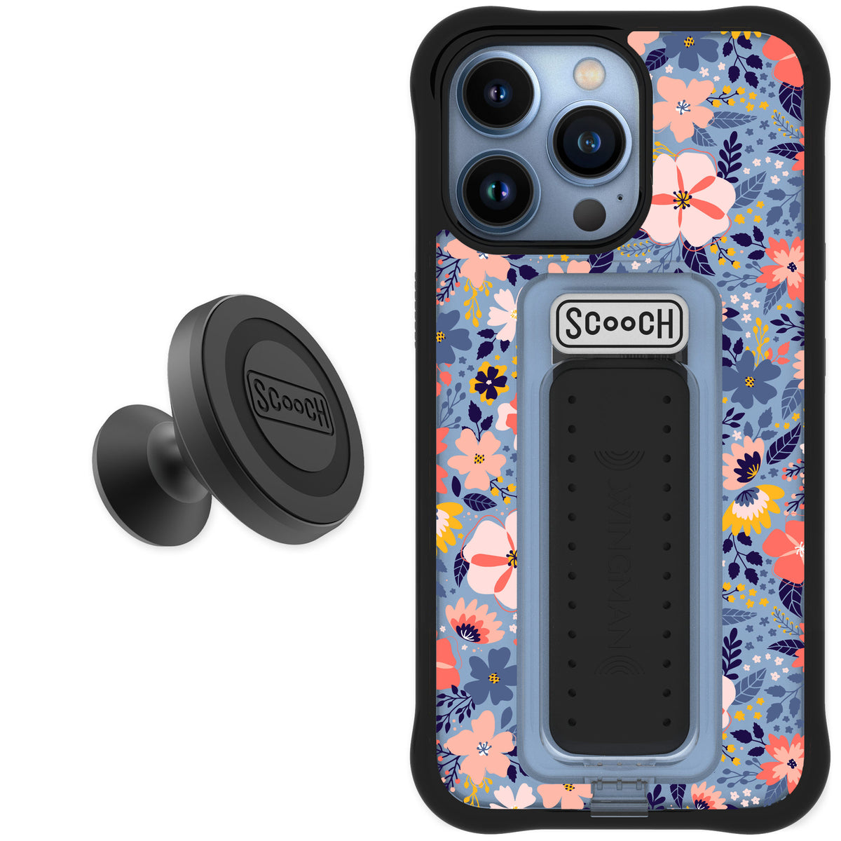 Scooch Wingman Wildflowers for iPhone 13 Pro — Starter Bundle