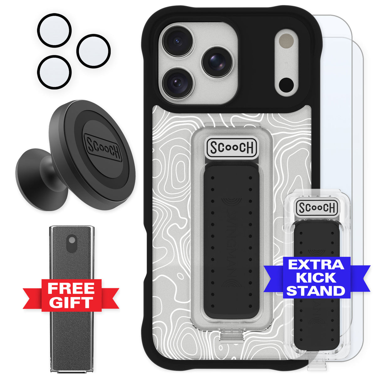 Scooch Wingman Topography for iPhone 18 Pro Max — Defender Bundle