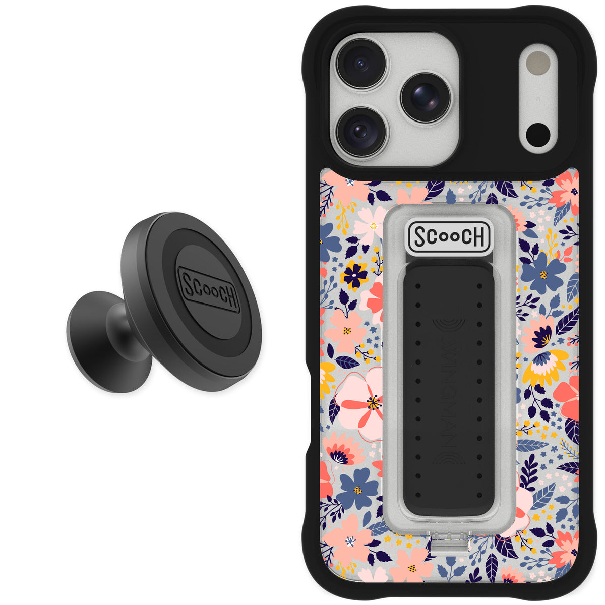 Scooch Wingman Wildflowers for iPhone 18 Pro Max — Starter Bundle
