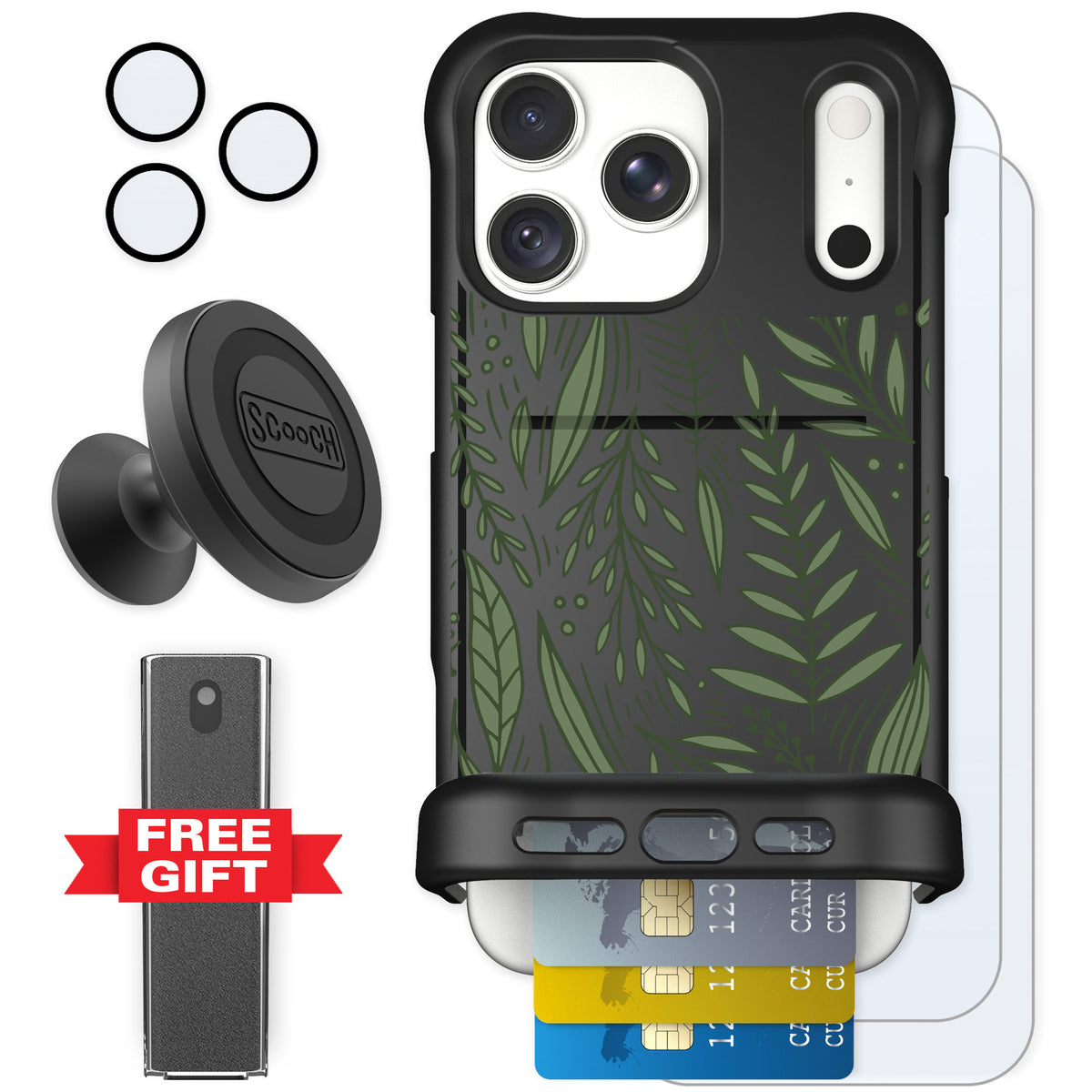 Scooch Wingmate Willow Garden for iPhone 18 Pro Max — Defender Bundle
