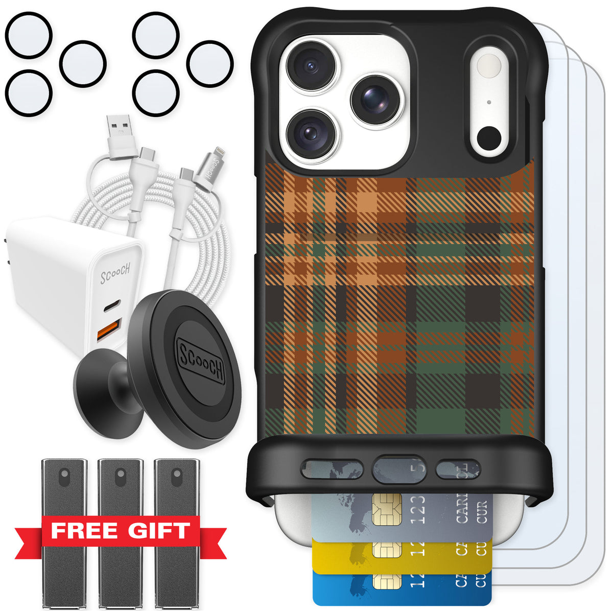 Scooch Wingmate Fall Flannel for iPhone 18 Pro Max — Ultimate Bundle