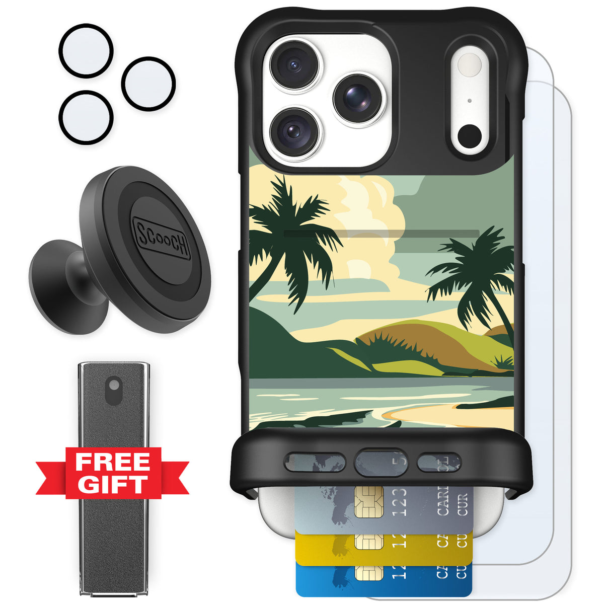 Scooch Wingmate Paradise Cove for iPhone 18 Pro Max β Defender Bundle