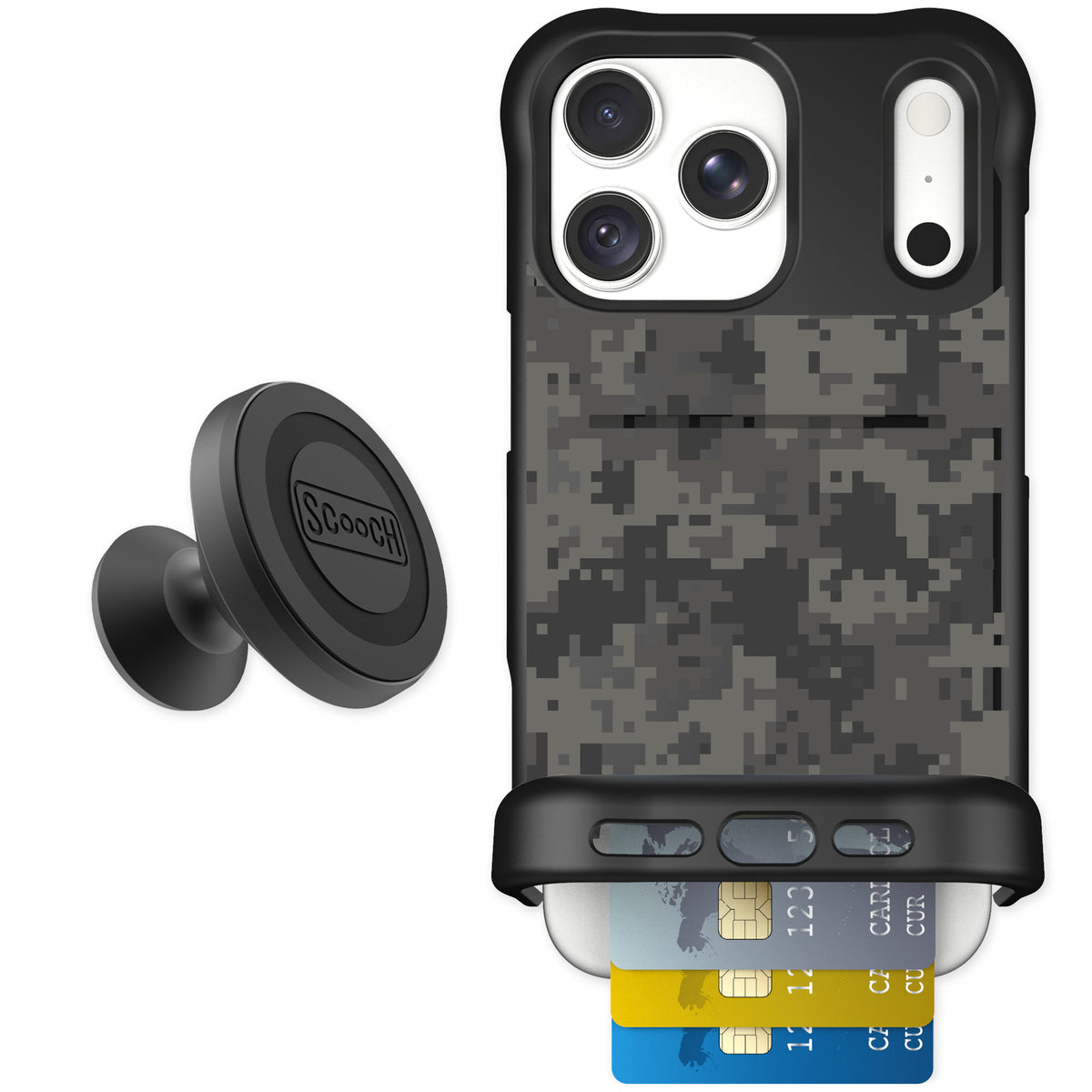 Scooch Wingmate Digi Camo for iPhone 18 Pro Max — Starter Bundle