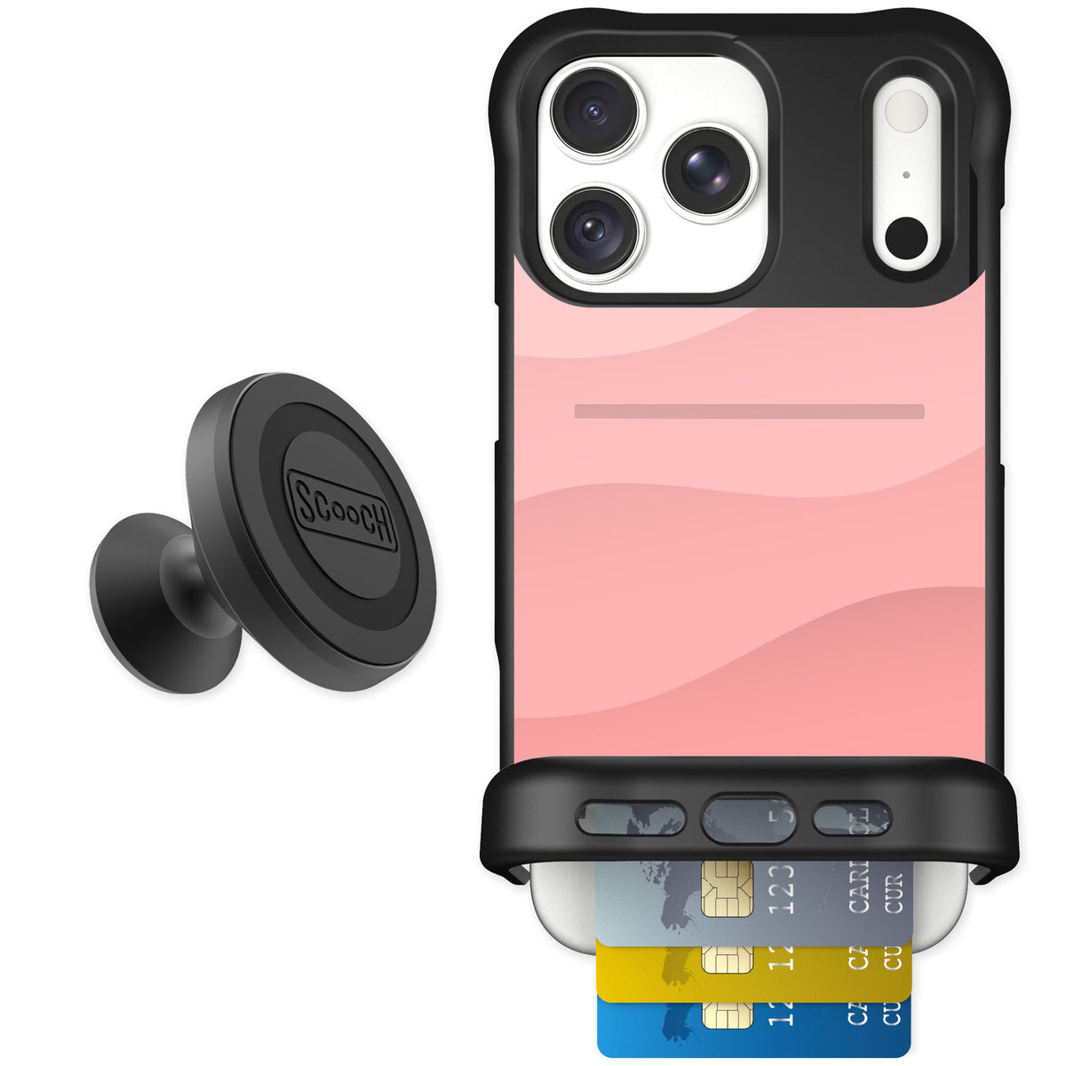 Scooch Wingmate Pink Waves for iPhone 18 Pro Max — Starter Bundle