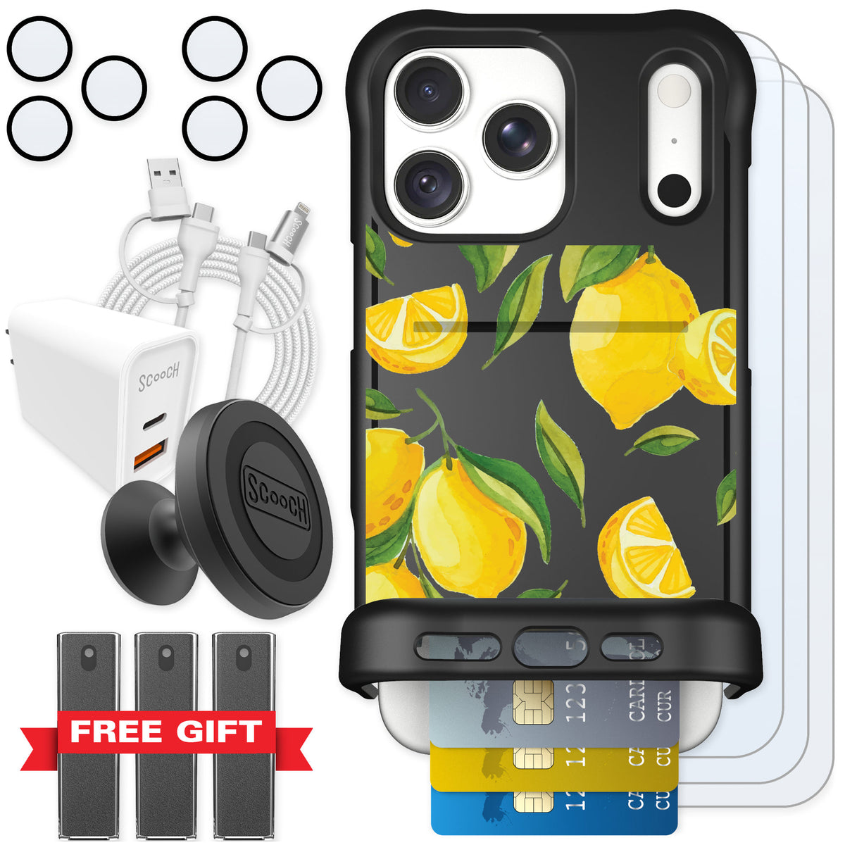 Scooch Wingmate Amalfi Lemons for iPhone 18 Pro Max — Ultimate Bundle