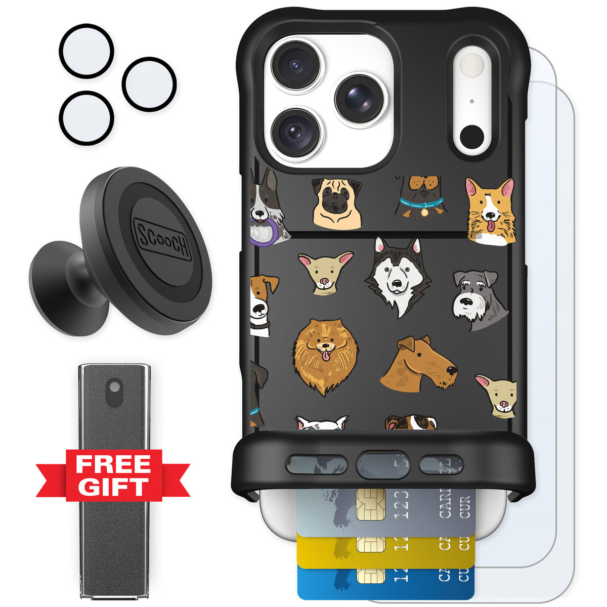 Scooch Wingmate Dog Squad for iPhone 18 Pro Max — Defender Bundle