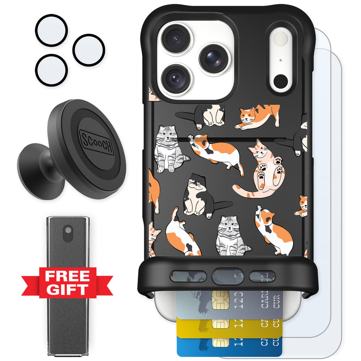 Scooch Wingmate Kitty Crew for iPhone 18 Pro Max — Defender Bundle
