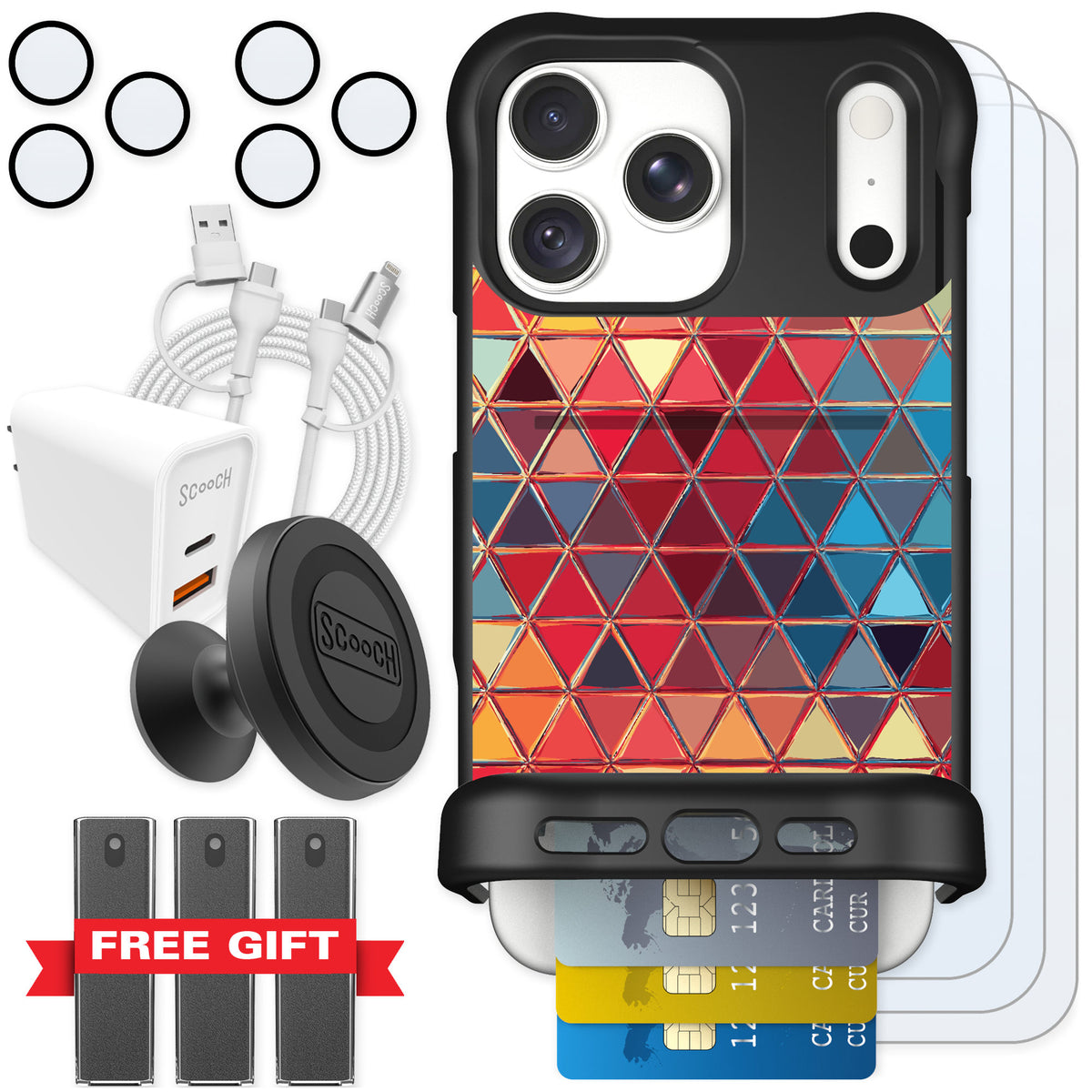Scooch Wingmate Festive Glass for iPhone 18 Pro Max — Ultimate Bundle