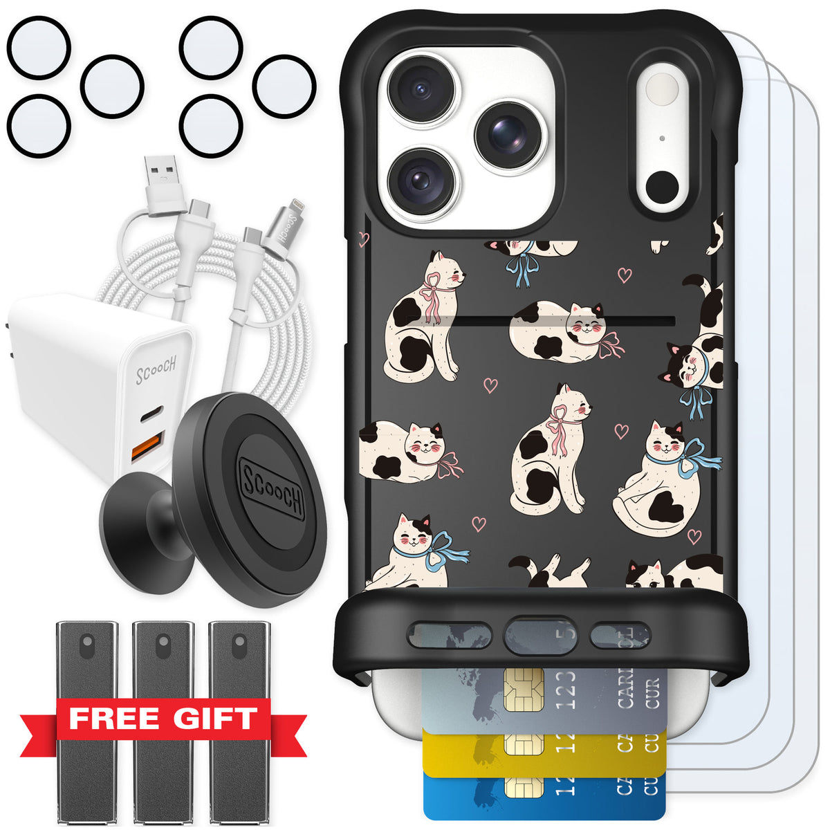 Scooch Wingmate Bow Kitties for iPhone 18 Pro Max — Ultimate Bundle