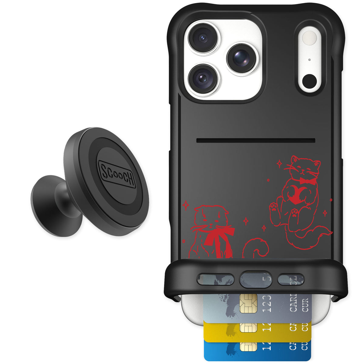 Scooch Wingmate Cupid's Cats for iPhone 18 Pro Max — Starter Bundle