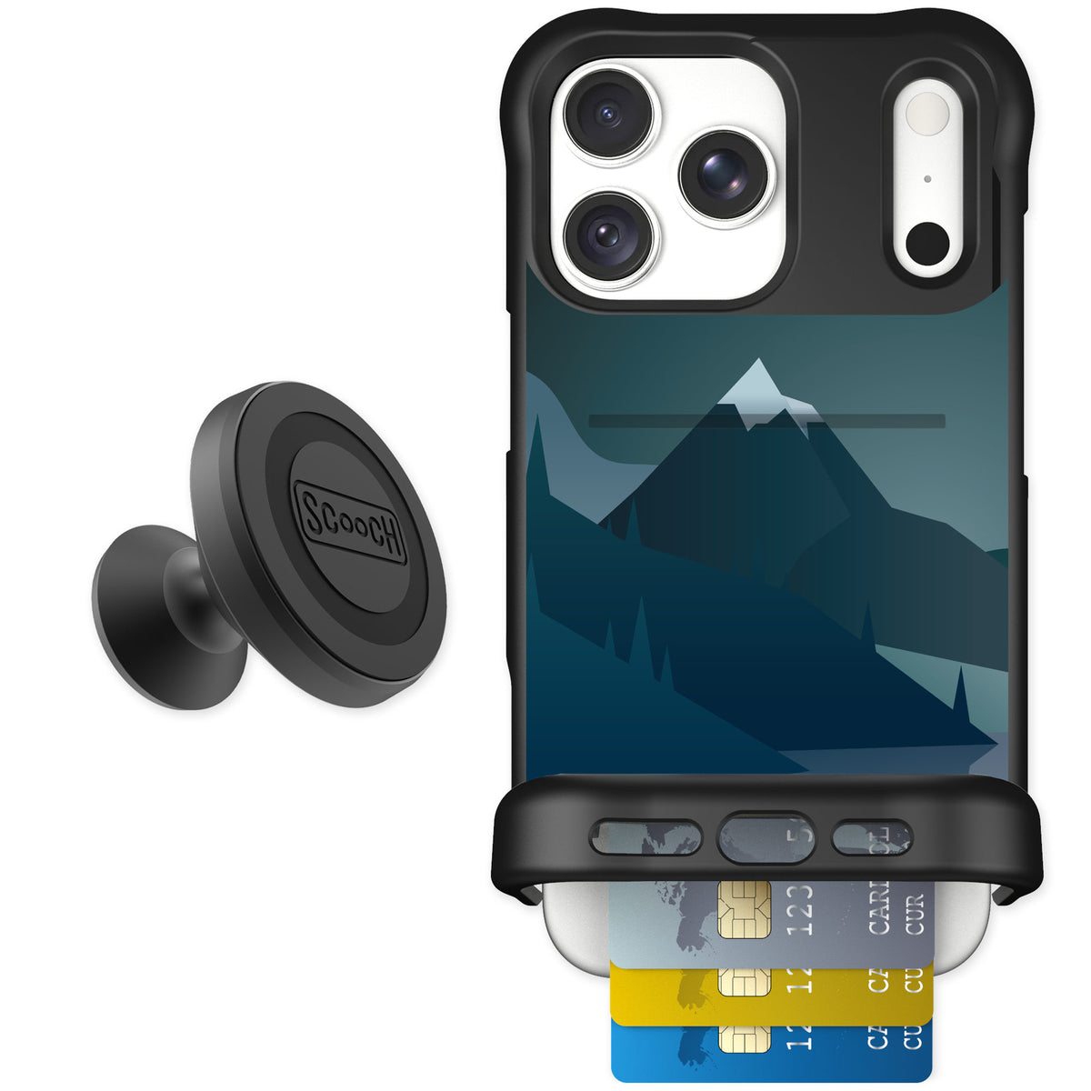 Scooch Wingmate Midnight Ridge for iPhone 18 Pro Max — Starter Bundle