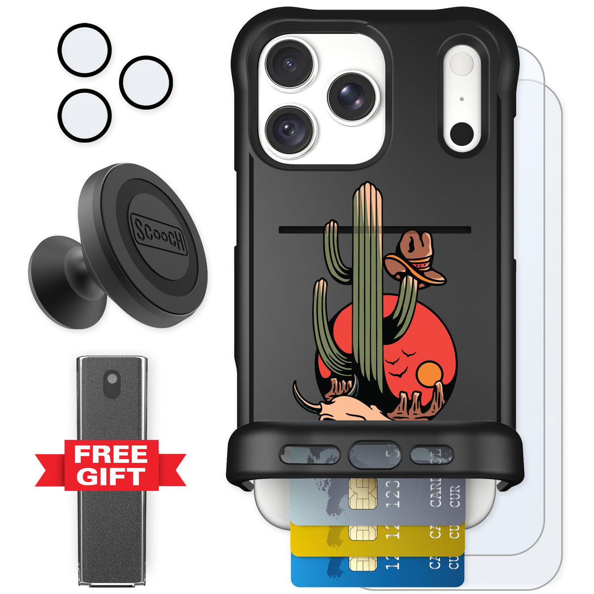 Scooch Wingmate Cactus Flash for iPhone 18 Pro Max — Defender Bundle