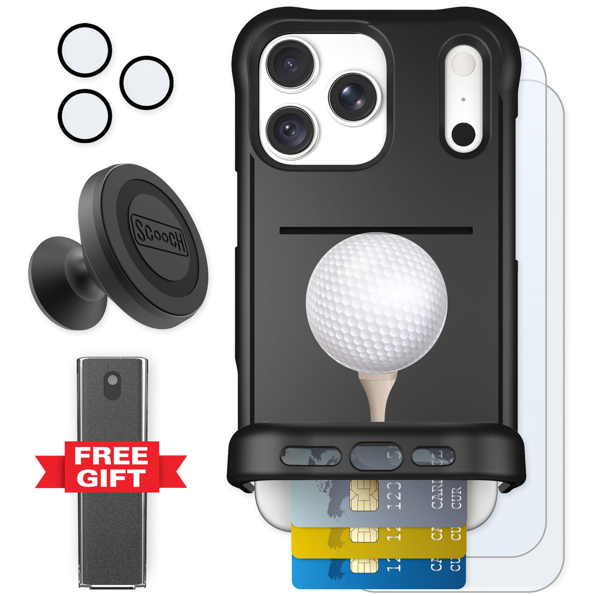 Scooch Wingmate Tee Time for iPhone 18 Pro Max β Defender Bundle