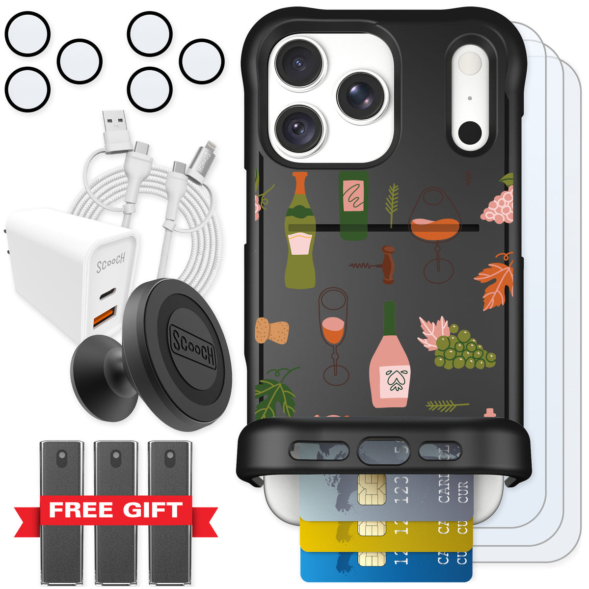 Scooch Wingmate Vino Vibes for iPhone 18 Pro Max — Ultimate Bundle