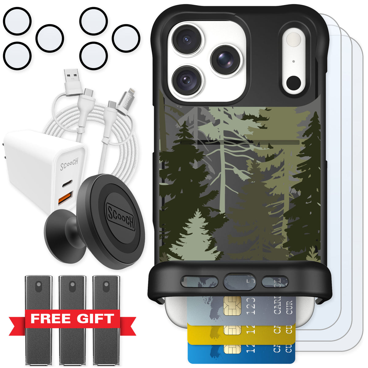 Scooch Wingmate Hidden Pines for iPhone 18 Pro Max — Ultimate Bundle