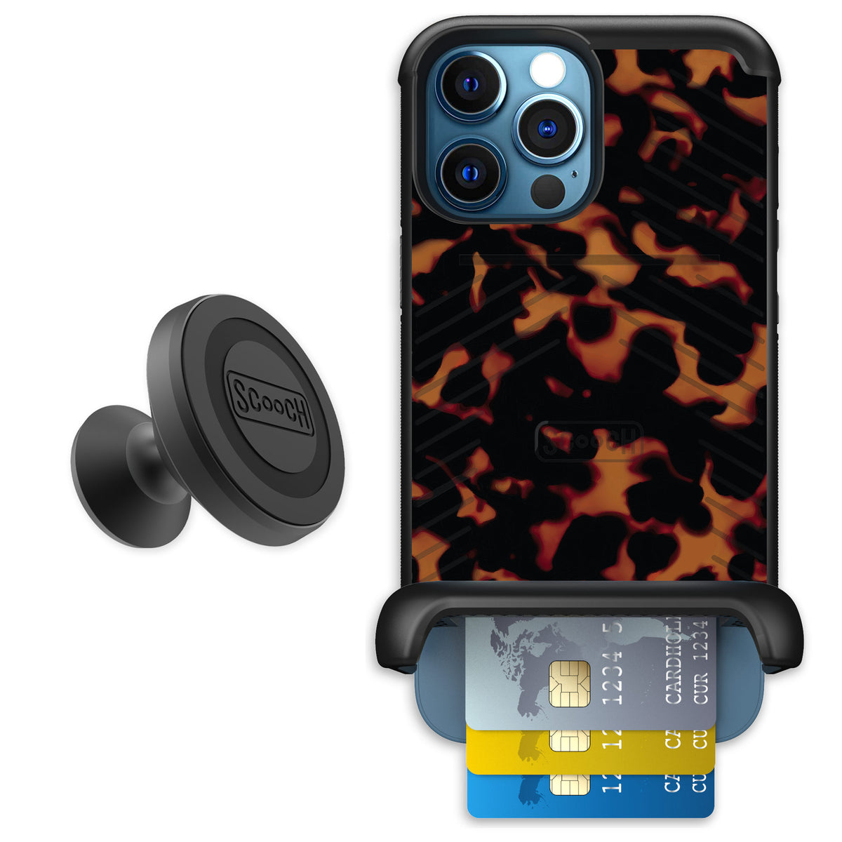 Scooch Wingmate Tortoise Shell for iPhone 12 Pro — Starter Bundle