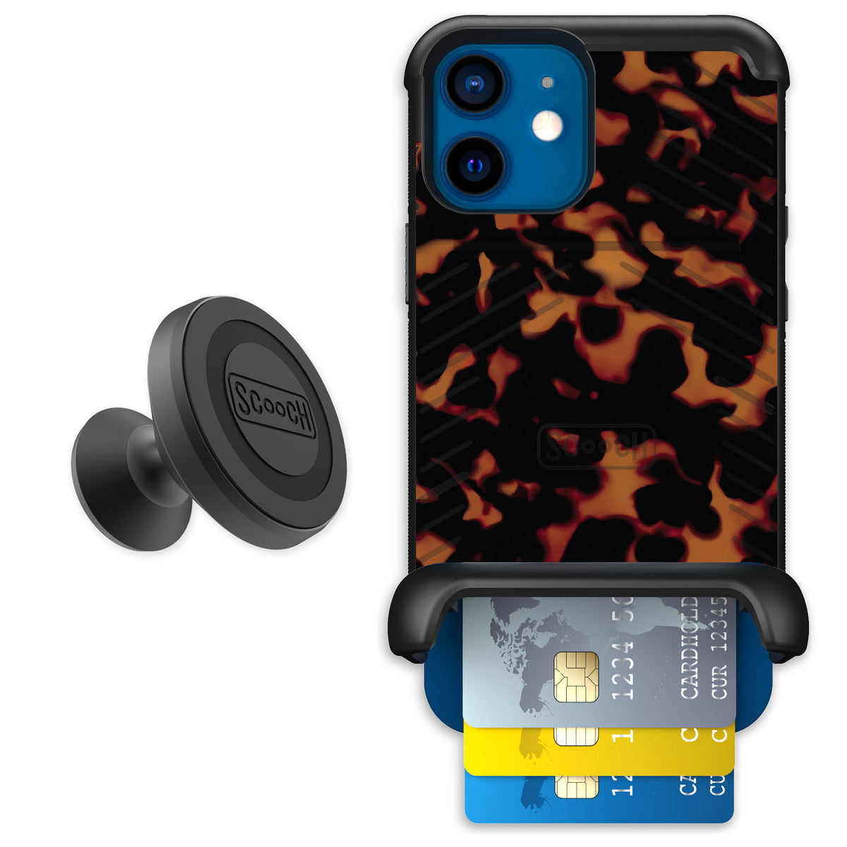 Scooch Wingmate Tortoise Shell for iPhone 12 — Starter Bundle